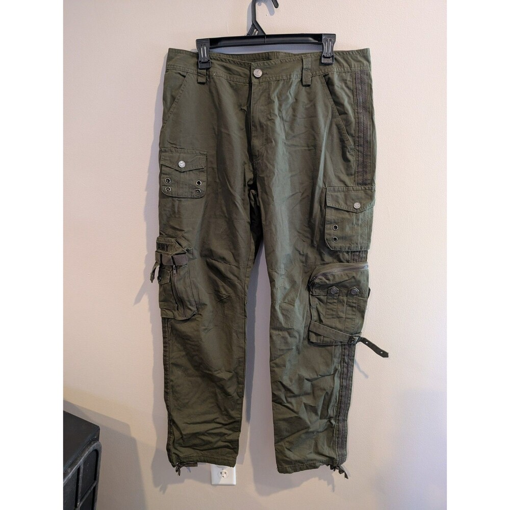 Free Knight Streetwear US Army Pants 34 Green Cargo Tactical Military Japan Y2k